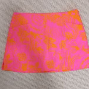 Lily Pulitzer Skort 15”L 17” waist width side zip